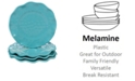 Certified International Perlette Teal Melamine 4-Pc. Salad Plate Set